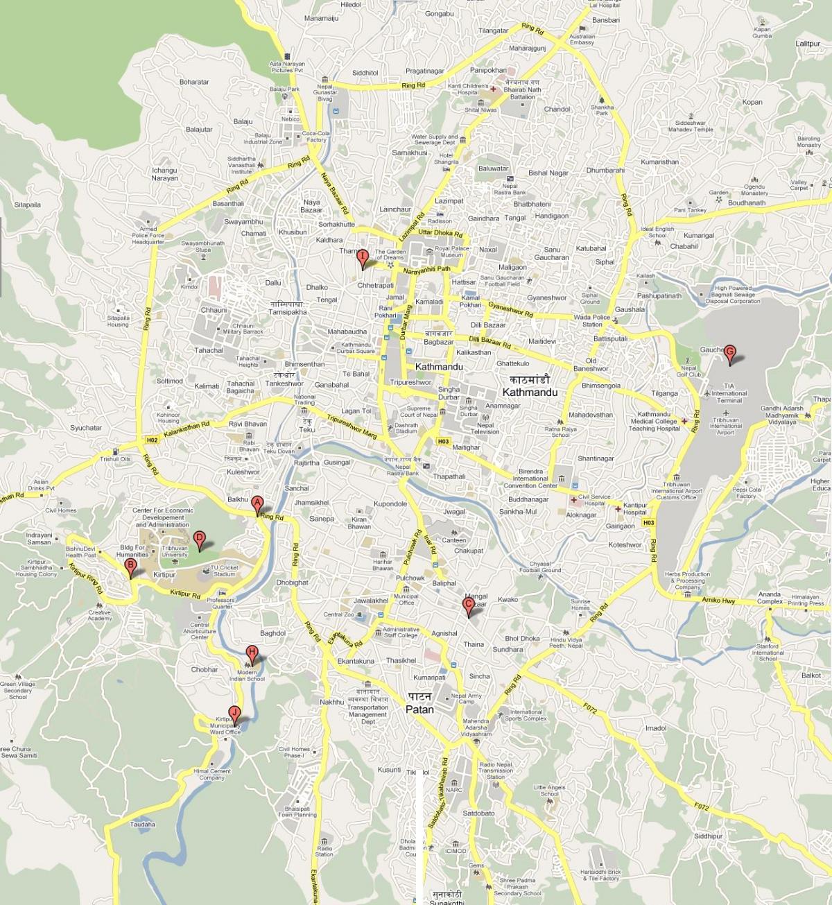 नक्शे के ktm नेपाल