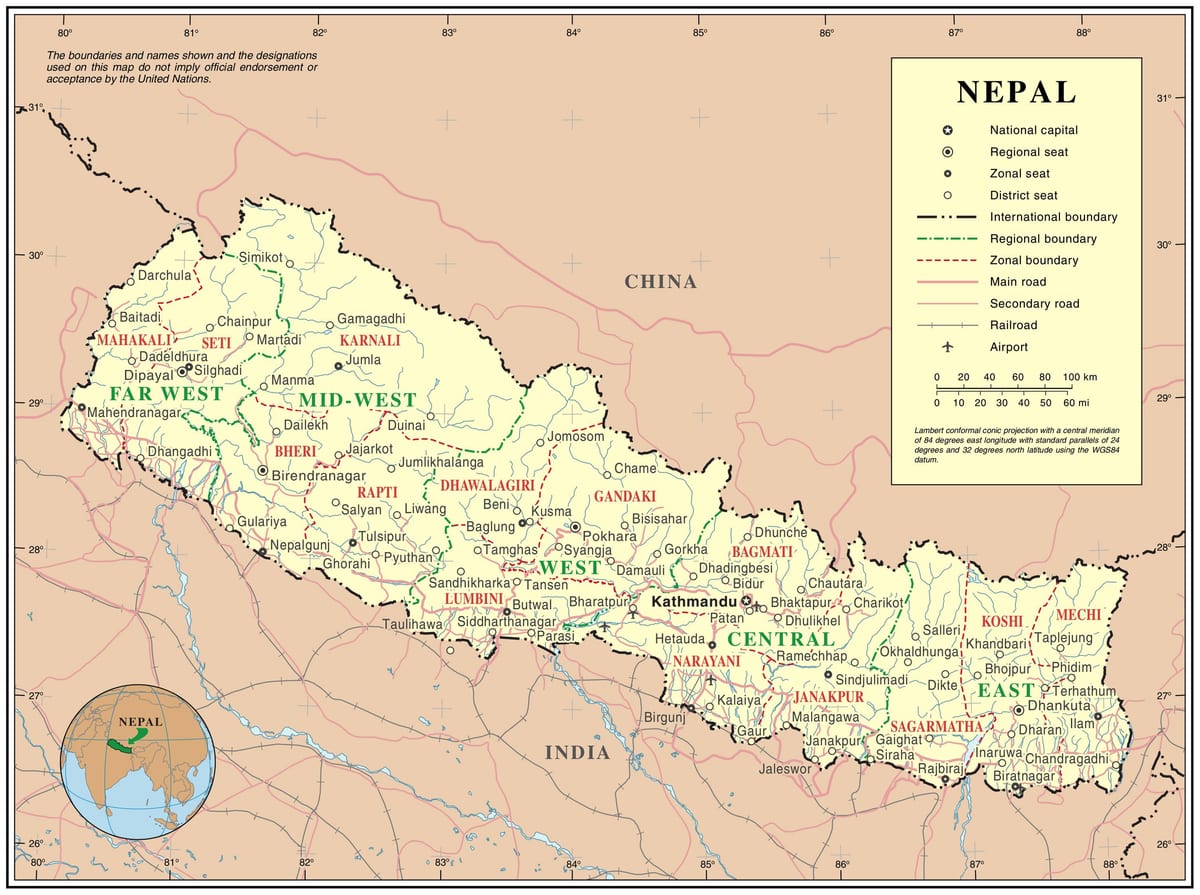 ऑनलाइन नक्शा नेपाल के