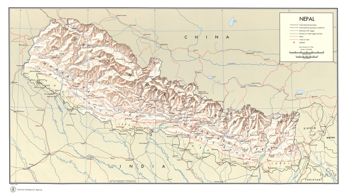 नेपाल ट्रेन का नक्शा