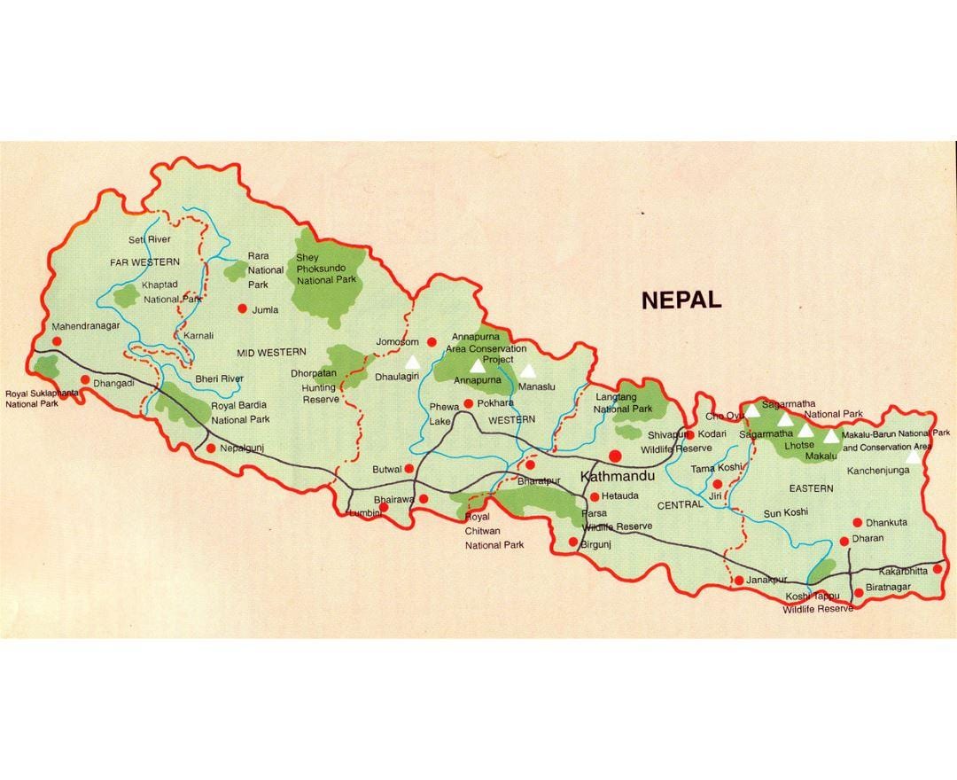 नेपाल के मानचित्र रेलवे बुटवल