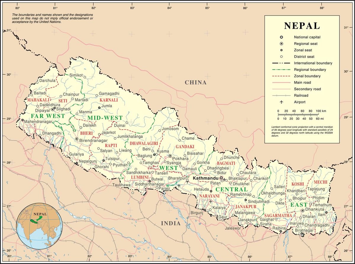 रेलवे के मानचित्र नेपाल