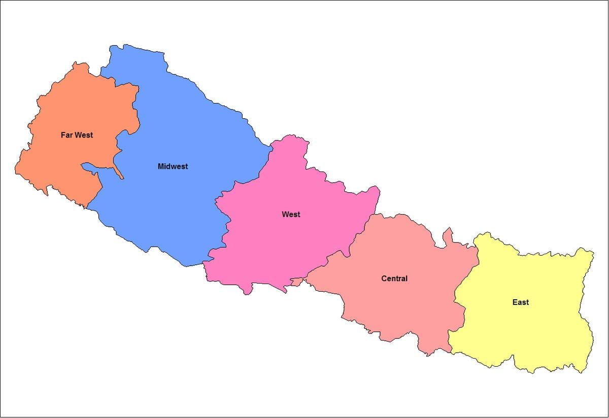 नक्शे के विकास के क्षेत्र नेपाल