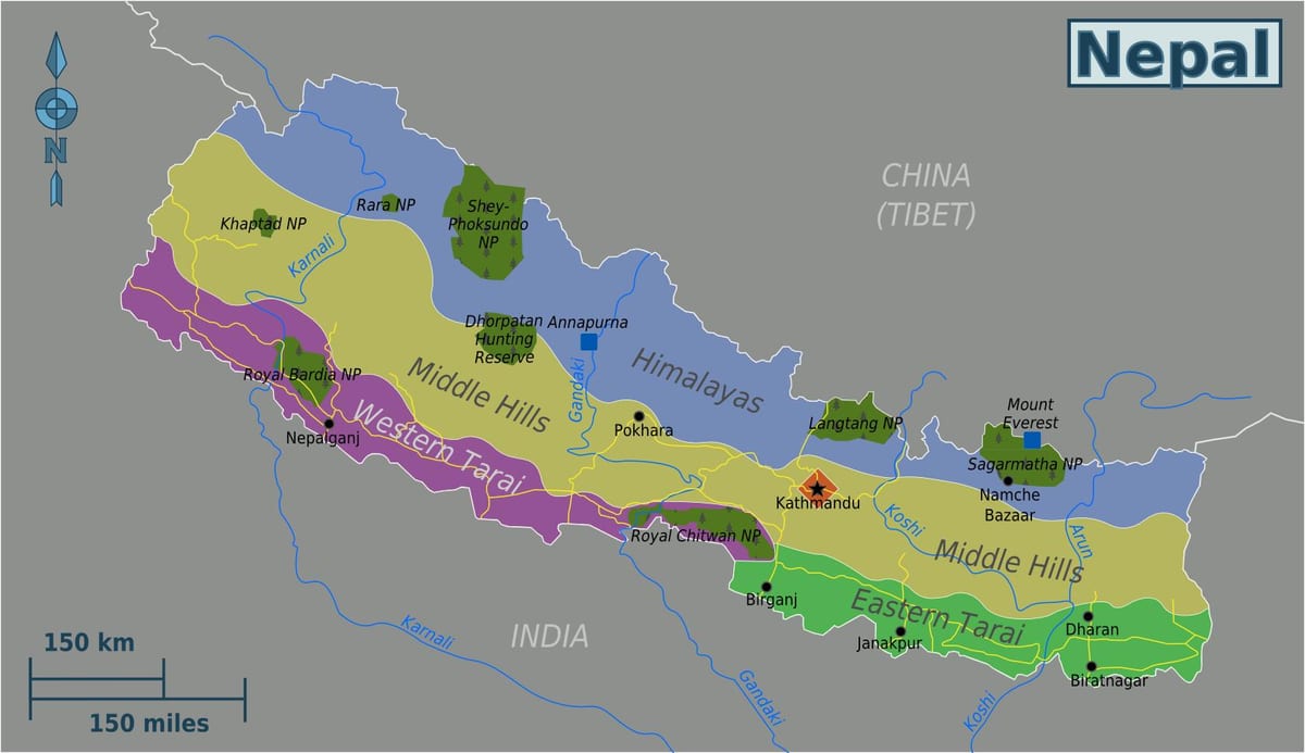 मानचित्र की मूल नेपाल