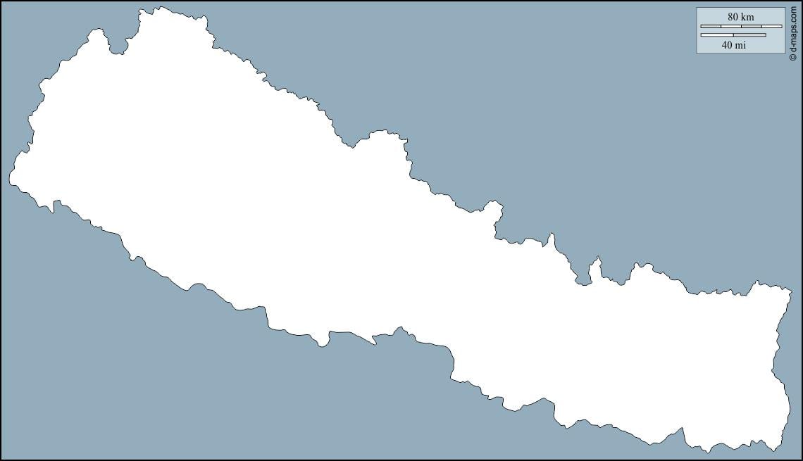 नक्शे के रिक्त नेपाल