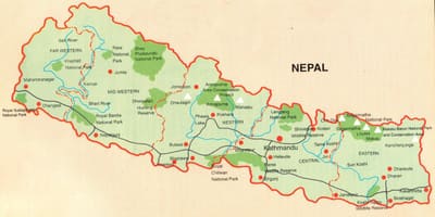 नेपाल के पर्यटन मानचित्र नि: शुल्क