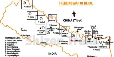 नेपाल यात्रा के नक्शे