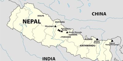 नक्शा नेपाल के हिमालय