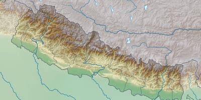नक्शे के शारीरिक नेपाल
