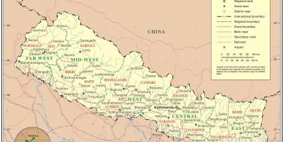 भारत नेपाल सीमा पर सड़क के नक्शे